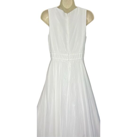 IEENA FOR MAC DUGGAL White CHIFFON LONG EVENING DRESS New With Tags Size 2 - Picture 8 of 10